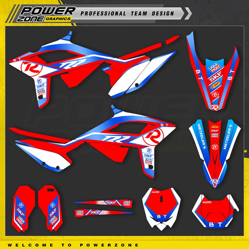 PowerZone Custom Team Graphic Decal & Sticker Kit For BETA 2020 2021 2022 RR RR-S 125 200 250 300RR 350 390 430 480 RR-S RX 20