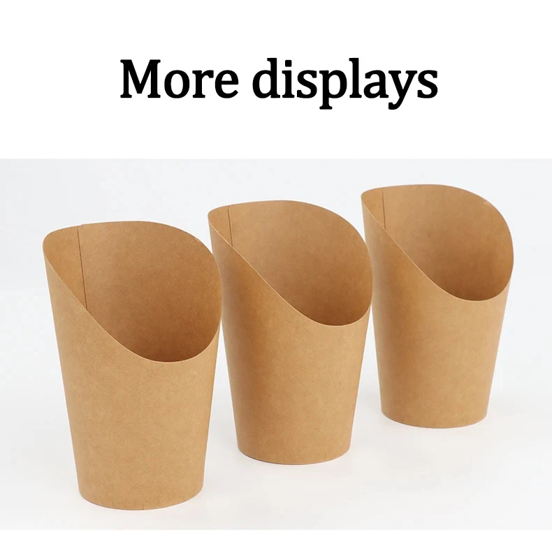 50/100PCS Disposable Kraft Paper French Fry Cups, Potato Chips Holder, Charcuterie Snac... - SKU PFFC1127 - UGI Packaging