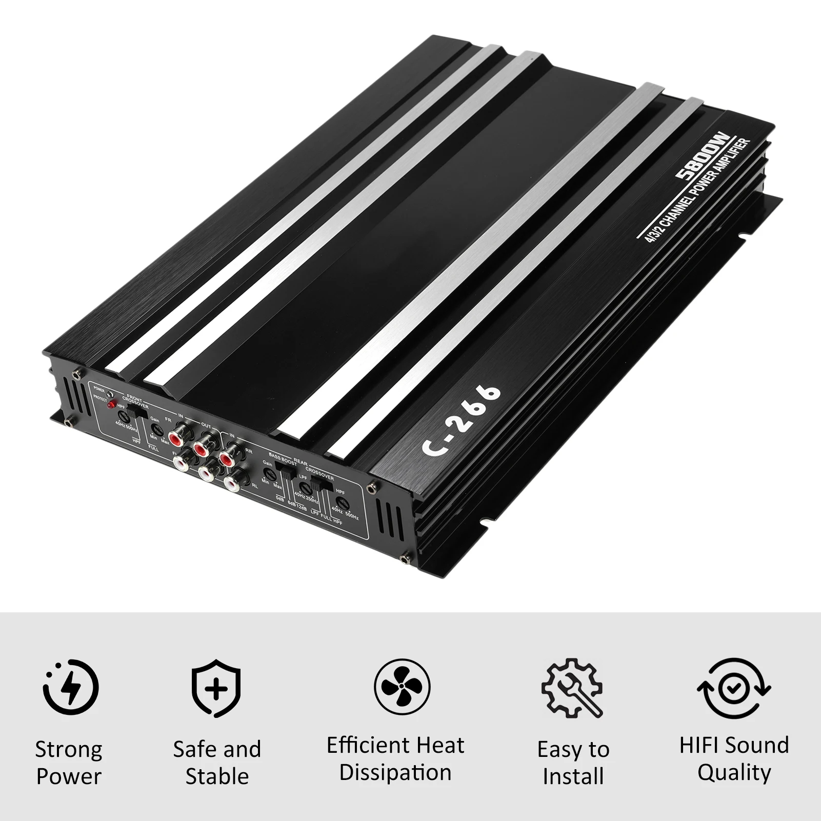 Amplificatore Auto 5800W 12V - Stereo Potenza Per Altoparlanti Veicoli - Foto 6
