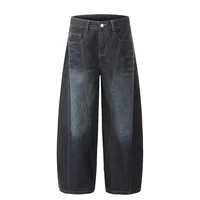 American Goth lettre imprimé Baggy Denim pantalons Hombre automne Y2K Streetwear Jean droit Hip Hop mode Jean pantalon 4