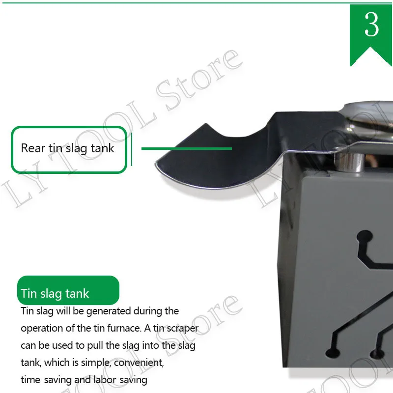 MS-1510 Lead-free solder pot Smart Digital display 1000w melt tin 4.9KG tempera