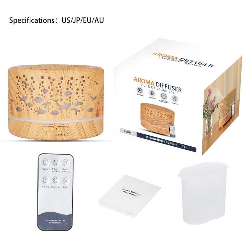

D0AB Air Humidifier Essential Oil Diffuser Desktop Humidifier With Remote Control