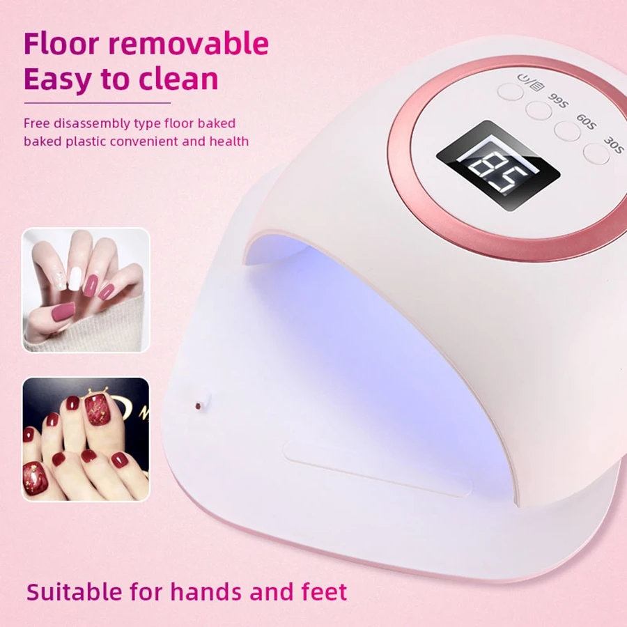 72W Rechargeable UV LED Nail Lamp Professional Lamp for Manicure with 3 Timer Settings  Auto Sensor for Nail Art Tools at Home 6