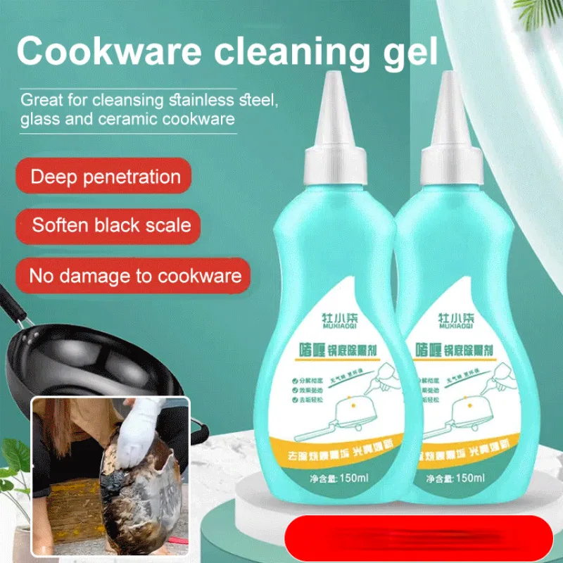 Black Stain Remover Stainless Steel Cleaner Gel Removes black scale and scorch from bottom of pan