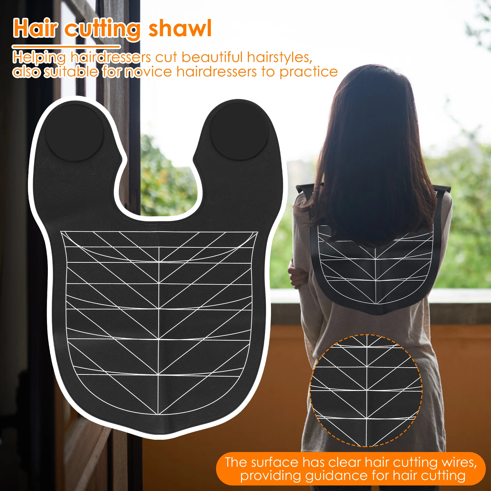 2Pcs Salon Hair Cutting Collar Silicone Hair Dyeing Cloak Tool Pro Barbershop Weighted Haircut Neck Wrap Barber Hair Cutting Mat