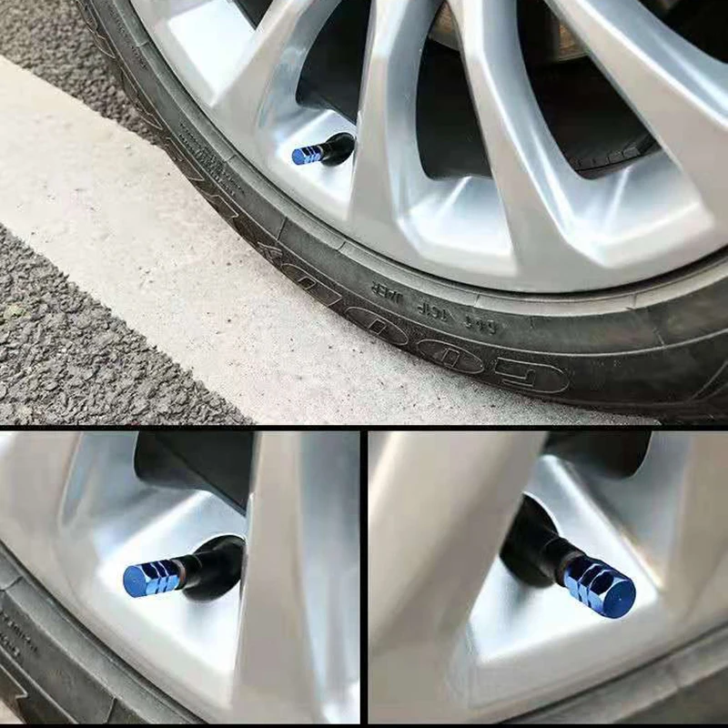 Aluminum Waterproof Tire Valve Caps for Cars Trucks Motorcycles Bicycles