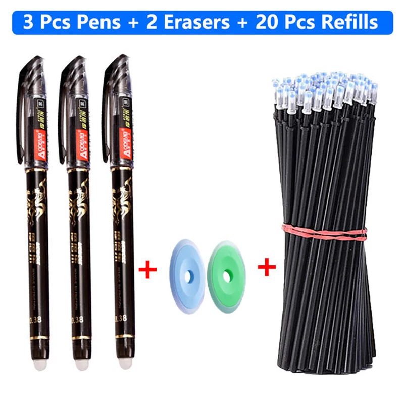 Gel Pens Retractable Gel Pens Erasable Neutral Pens Color Pen Set Ballpoint Pen Colored Pens Erasable Gel Pens Erasable Pens 25 Pieces/Set Gel Erasable 0.5mm Neutral Pen Blue Black Red Ink