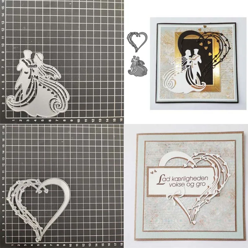 

Bride groom love Metal Cutting Dies Stencil Scrapbook Album Stamp Paper Card Embossing Decor Craft Knife Mould