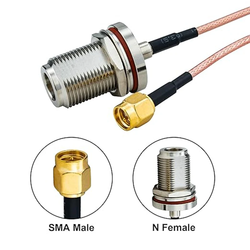 SMA-N 동축 커넥터 케이블 SMA 남성-여성 N형 RF 동축 어댑터 20cm 7.8인치 라우터 안테나 무선 어댑터용