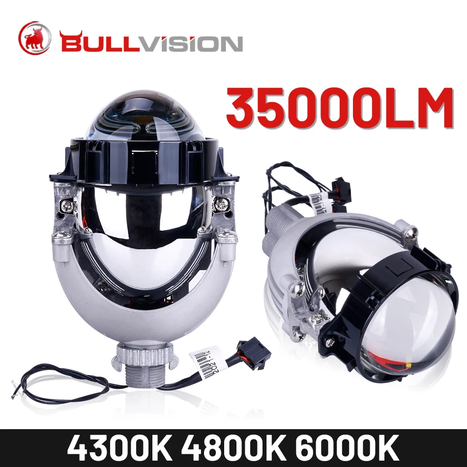 3 0 дюйма Bi LED прожектор объектив 35000LM 4300K 4800K 6000K H4 H7 9005 9006 HB3 HB4 светодиодный V Драйвер