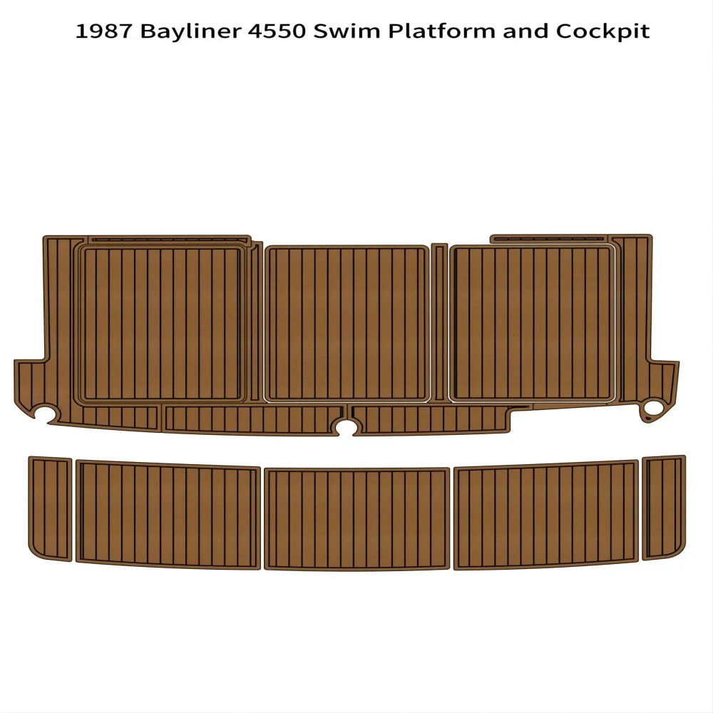 1987 Bayliner 4550 Swim Platform Cockpit Boat EVA Foam Teak Deck Floor Pad Mat SeaDek MarineMat Gatorstep Style Self Adhesive swim