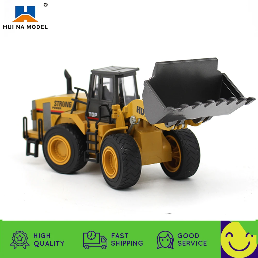 Huina Model 1913 1:40 Scale Wheel Loader Metal Alloy Static Diecast Construction Vehicle High Simulation Alloy Model Collection