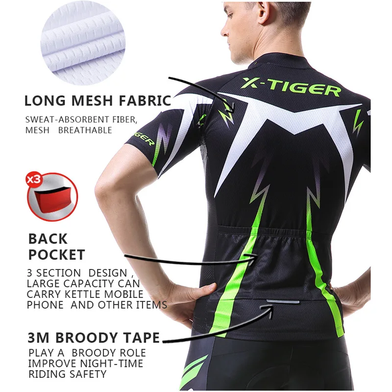 Cycling Clothing Summer Road Cycling Breathable Sweat-absorbent