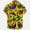 Hawaiian Men's Casual Floral Shirt Short Sleeved Dragon Pattern 3D Printing Original Summer Oversized Street Top-level Sale 6