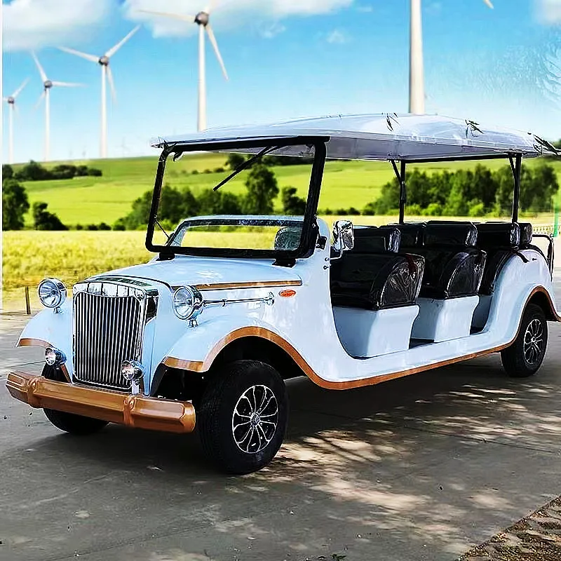 

6 Seats Electric Holiday Recreational Vehicle Sightseeing Bus Tour Car Custom Color Retro Classic Classic Car Golf Cart