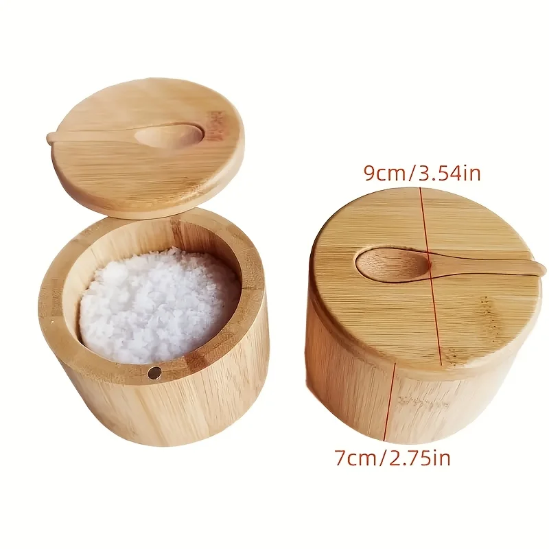 Creative Salt Cellar with Lid – Kitchen Spice Storage 6