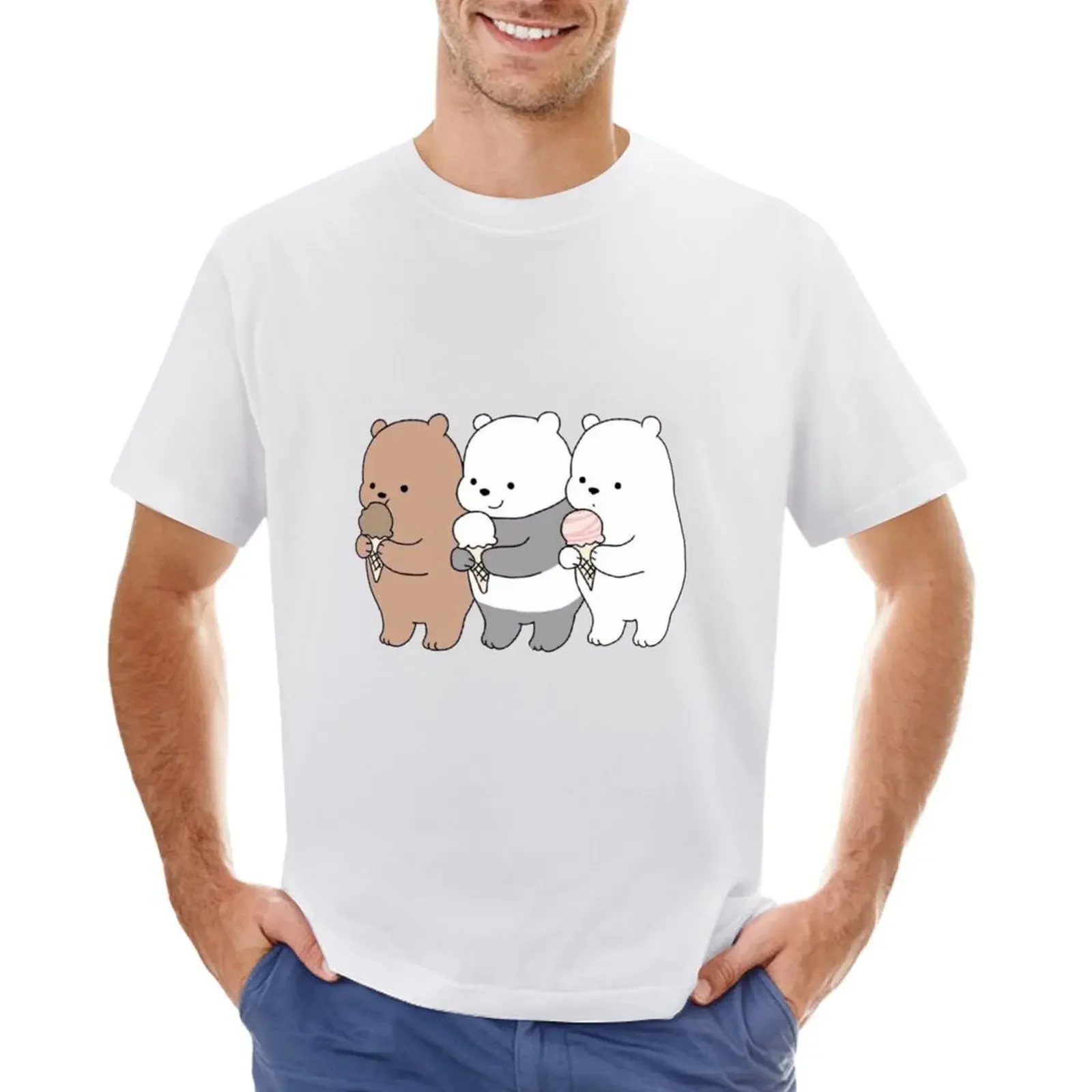 

The 3 bears T-shirt oversized vintage plain fitted t shirts for men