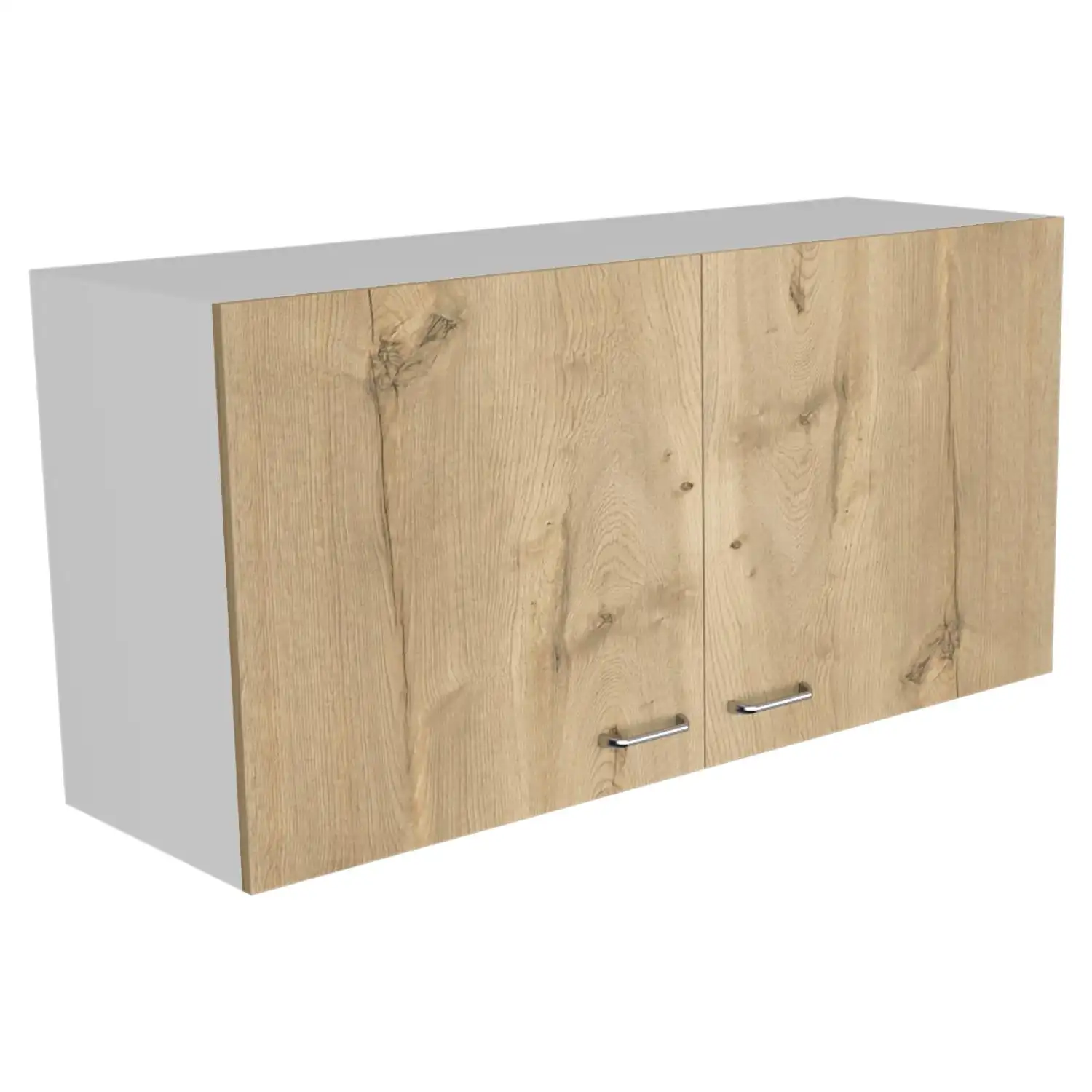 Napoles 39" W Double Door Wall Cabinet White - Light Oak 4