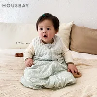 Sleeping Bag For Babies 3-24 Months Warm Soft Doudou Patchwork 2.5Tog Sleepsacks Sleeveless 2-Ways Zipper Anti-Kick Blanket