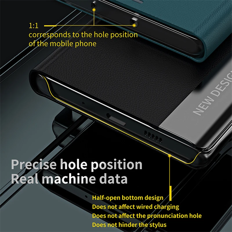 Luxury Plating Leather Flip Case with Kickstand Cover