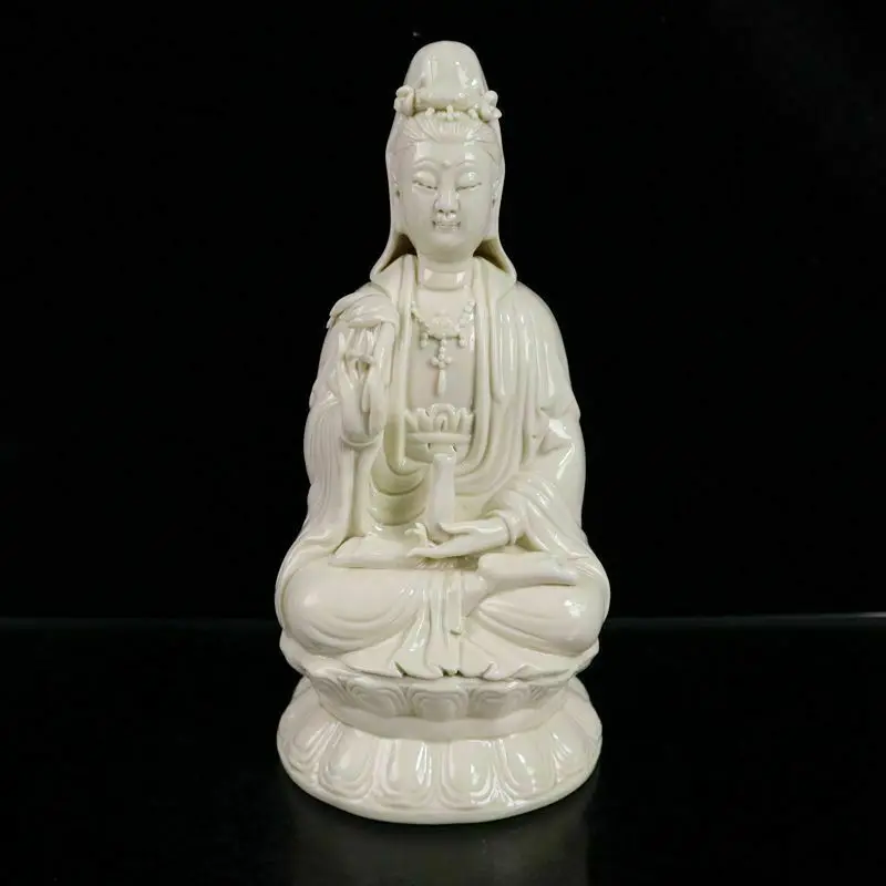 

China old porcelain Dehua White porcelain Statue of Avalokitesvara