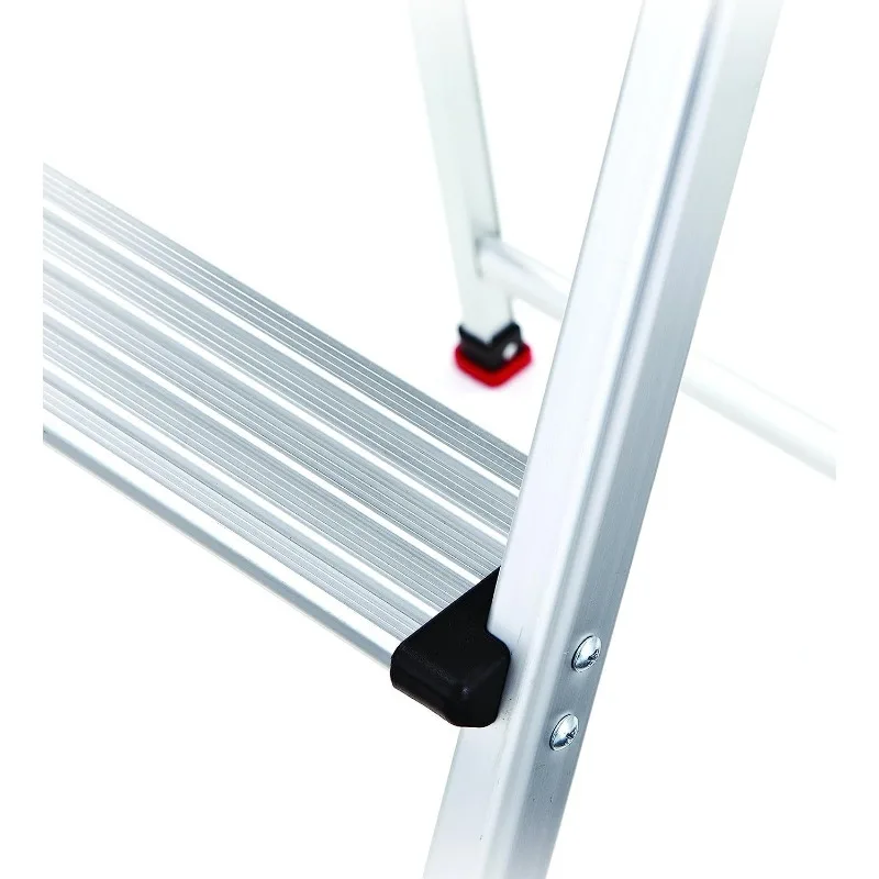 2-Step Ladder, Aluminum Lightweight Folding Step Stool with Project Top, Silver, Tested to US Safety Standards 4