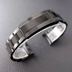 Premium 40.5mm Silver/Black GMT Steel Watch Case with Sapphire Glass and Chapter Ring for 40.5mm (81 Black)