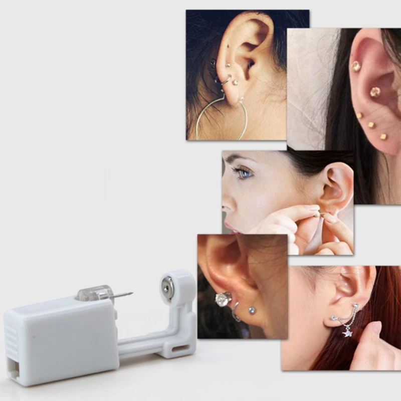 Disposable Ear Piercer Unisex Ear Piercing Tools Cute Simple Practical Convenient and Clean Geometric Type Earring Tool Set 2