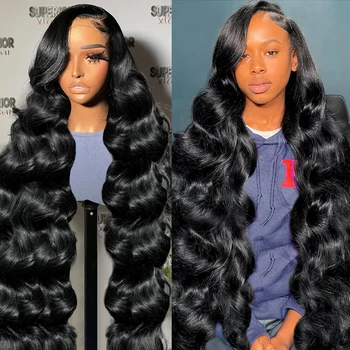 13x4 HD Lace Frontal Wig 13x6 Lace Front Human Hair Wigs For Black Women 20 44 Inch Body Wave Lace Front Wig Brazilian Hair Wig 1