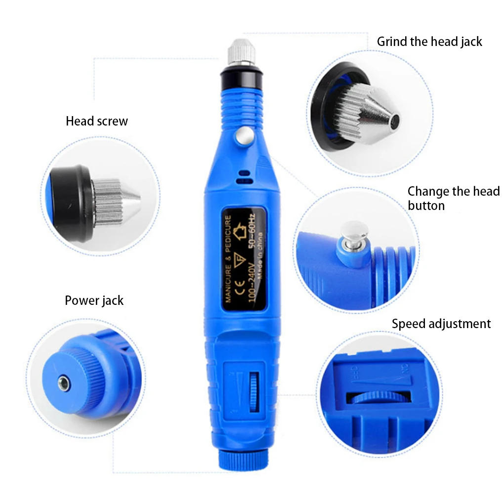 Home Salon Spa Nail Grinder Toenail Women Men Electric Polishing