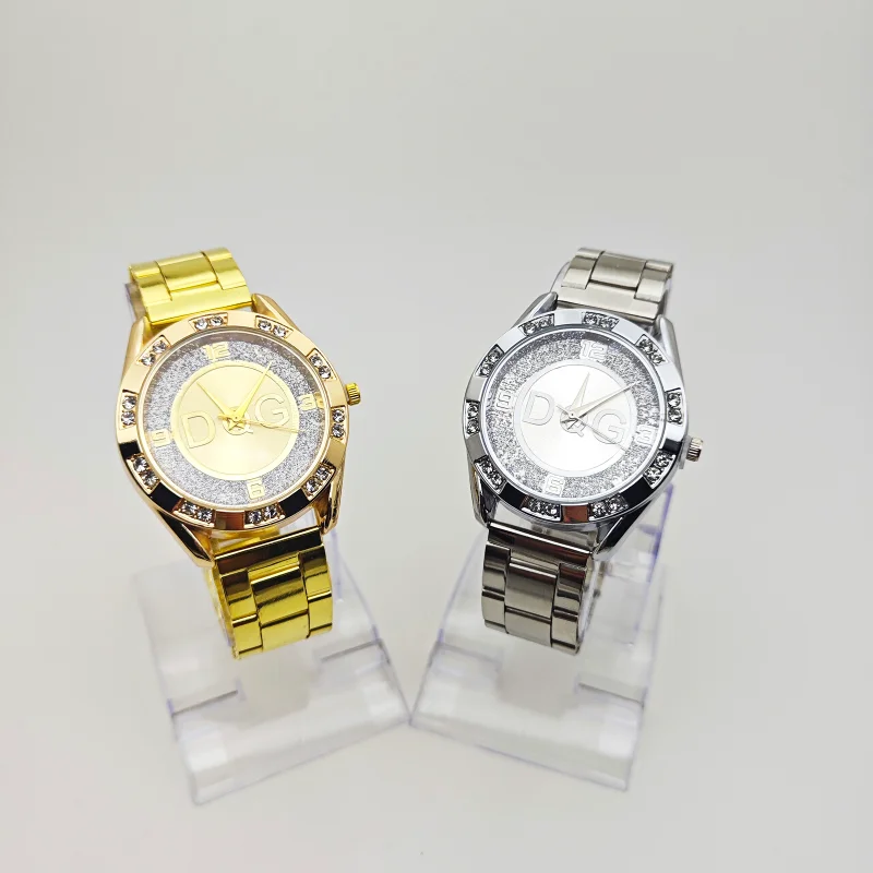 Fashion Luxury Brand Watch DQG Crystal Quartz Female Watch Gold Silver Stainless Steel Ladies Dress Wristwatch  Zegarek Damski 5