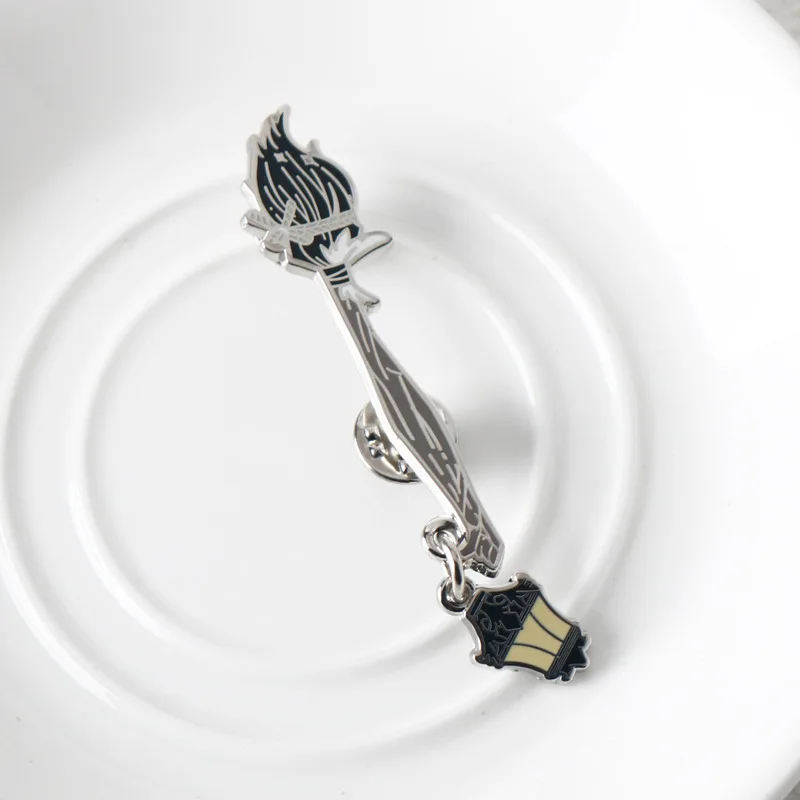 Flying broomstick brooch creative lantern pendant flying magic broomstick badge accessories girl's birthday gift