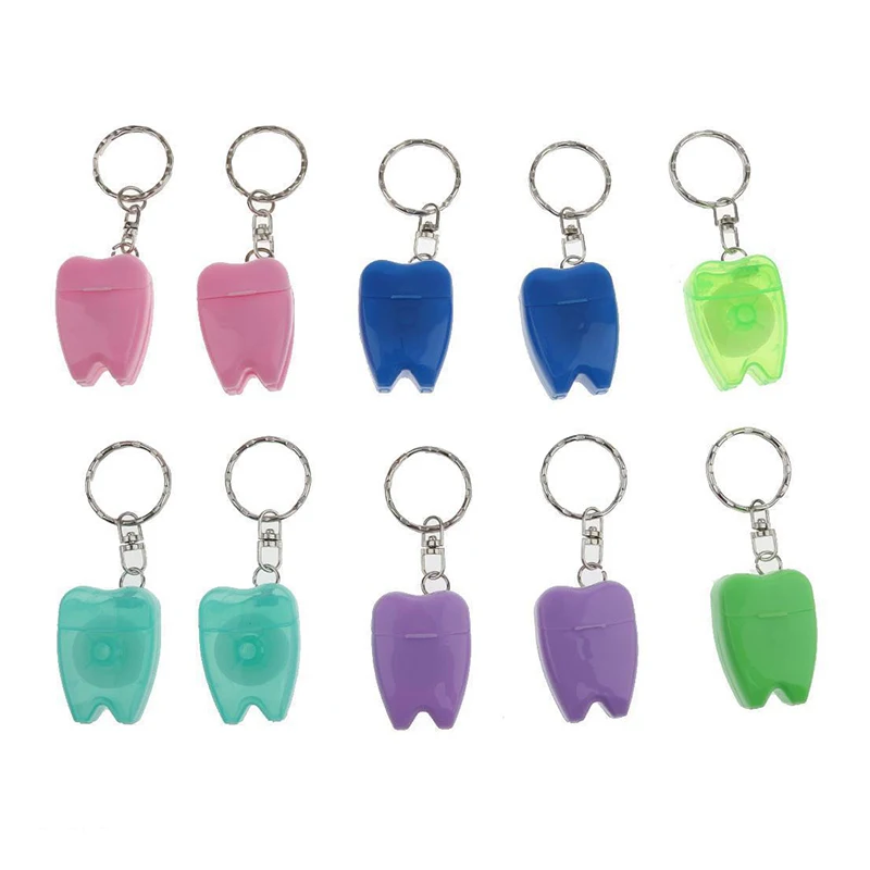 

15m Random Color Flosser Interdental Brush Teeth Stick Toothpicks Portable Keychain Teeth Floss for Teeth Cleaning