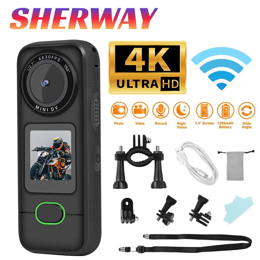 Caméra Action 4K Écran Tactile 150° Ultra Grand Angle Stabilisation