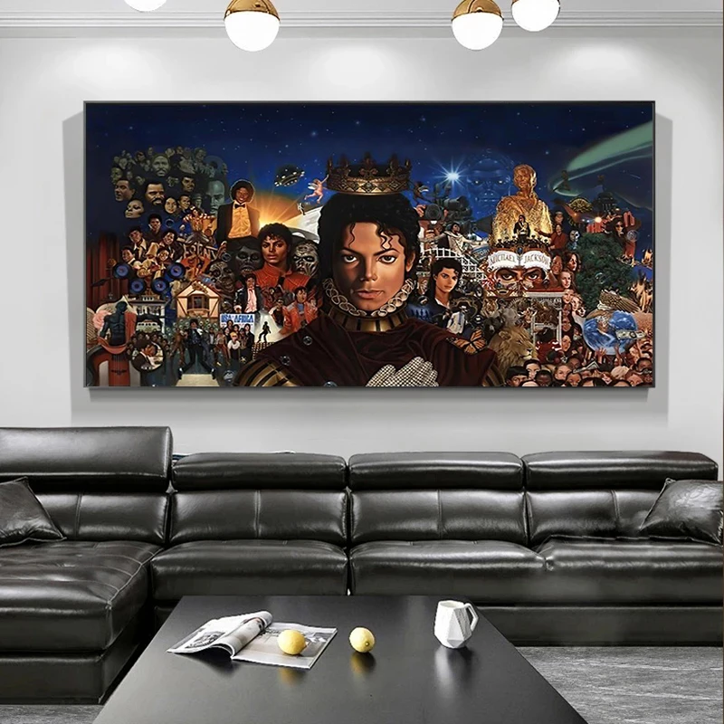 Michael King Canvas Painting Ten Thousand People Concert Poster Rock Singer Jackson Art Print Wall Picture for Living Room Decor