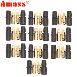 Connecteur plaqué or Amass SH3.5 3.5mm, 20 pièces, avec manchons de protection pour moteur Rc ESC Drone voiture bateau (10 paires) 