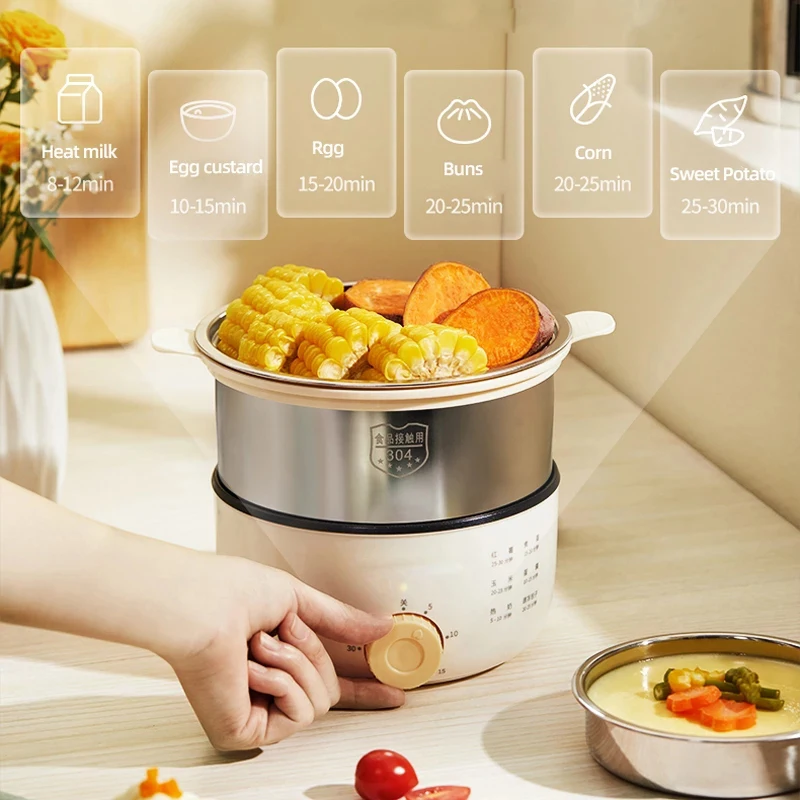 Electric Egg Boiler 7/14pcs Eggs Double Layer Automatic Mini Steamer Poacher Kitchen Cooking Tool Egg Steamer Breakfast Maker