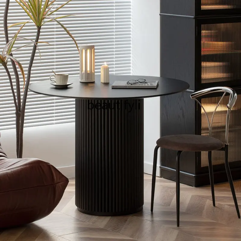 

Modern Minimalist Dining Table in Dining Room Nordic Solid Wood Living Room Home Small Apartment Light Luxury Dining Table