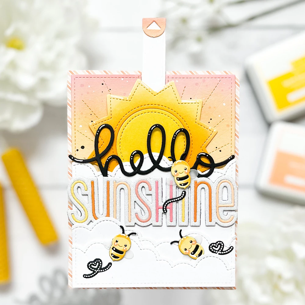 Bee-Themed Honeycomb Metal Cutting Dies for DIY Crafts and Scrapbooking