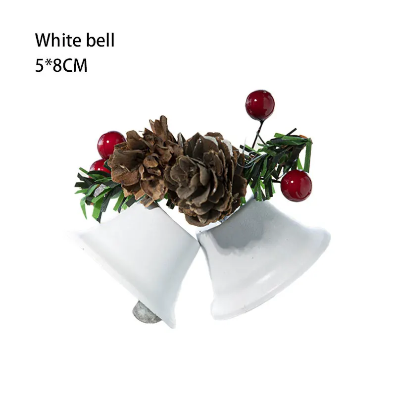 thumbnail image 1 of Adornos para árbol de Navidad, campana de metal dorada, blanca y roja, juego de joyas con forma de hombre de jengibre, decoraciones navideñas para el hogar, suministros para fiestas, 1 of 5