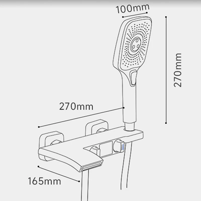 Brass Bathroom Faucet Waterfall Bathtub Faucet Digital Display Bathroom Shower Shower Systerm Bath Mixer shower set bathtub faucet shower faucet water mixer