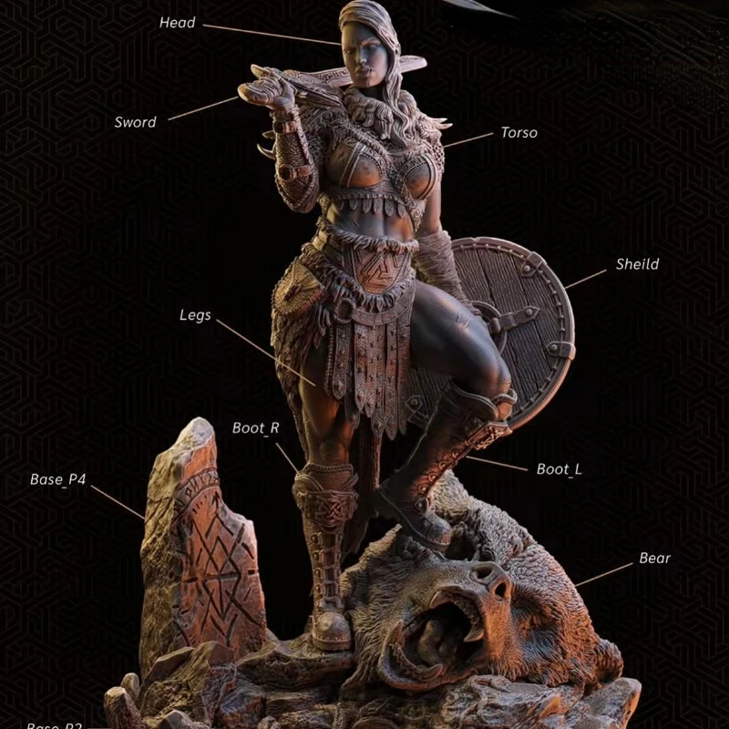 

Ancestor Hunter Resin Figure 1/24 Scale 75mm Total Height Assemble Model Kit Unassembled Dioramas and Unpainted Statuettes Toys