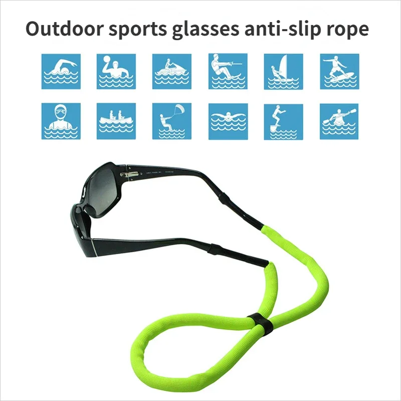 

Lanyard Adjustable Anti-Slip String Cord Holder Floating Foam Chain Eyeglasses Straps Solid Sport Glasses Cord Eyewear Strap