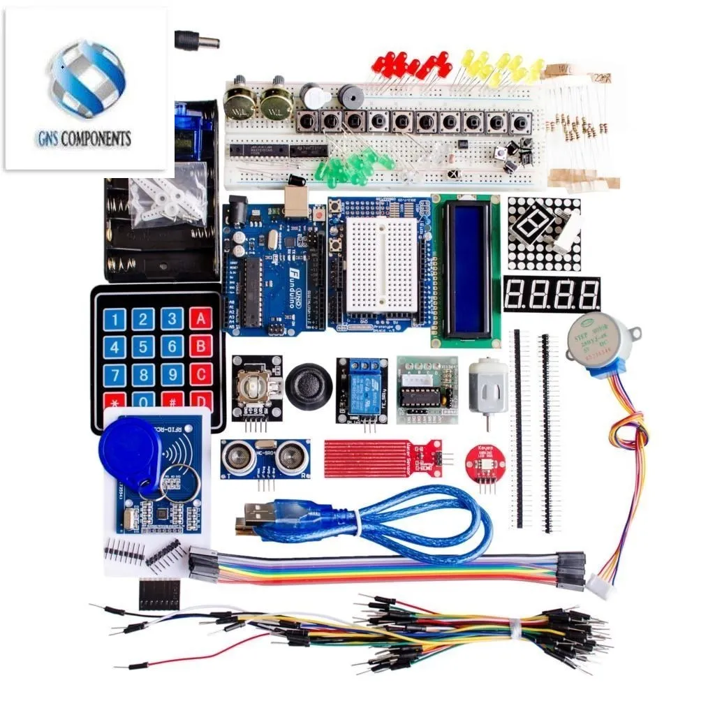 Kit Di Avviamento Per Uno R3-Per Uno R3 Breadboard E Supporto Step Motor / Servo /1602 Lcd / Jumper Wire/Per Uno R3