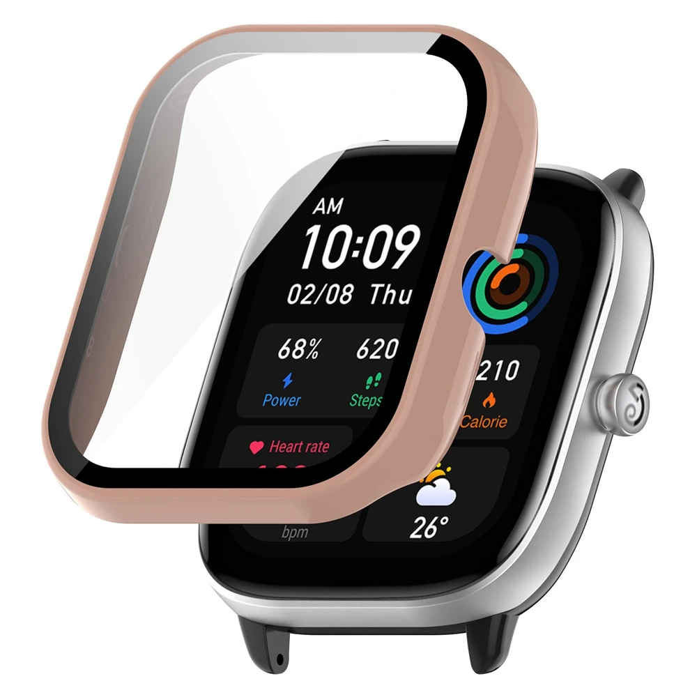 Amazfit GTS 4 미니 전체 화면 보호기 케이스 필름 미니 시계 보호 Cas 용 PC 보호 커버
