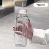 300/500/750ml Large Glass Water Bottle with Straw 2 Lids Clear Kawaii Drinking Bottle Leakproof Iced Coffee Cup for Woman Girl 6