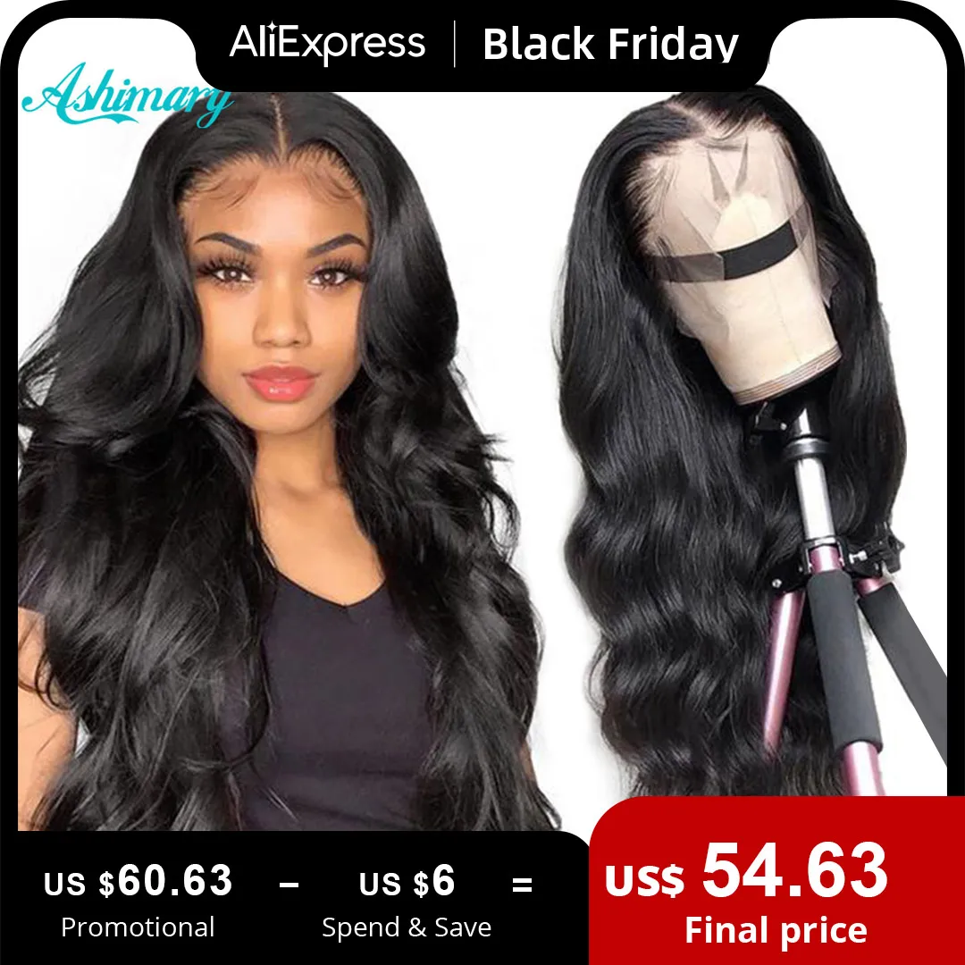 Ashimary 4x4 6x6 5x5 HD Lace Closure Wig Human Hair Body Wave 13X4 13X6
