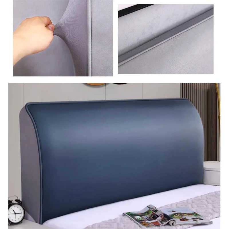 Elastic Bed Headboard Cover Technology Cloth All-inclusive Bedside Cover Imitation Leather Bed Back Protector Dust
