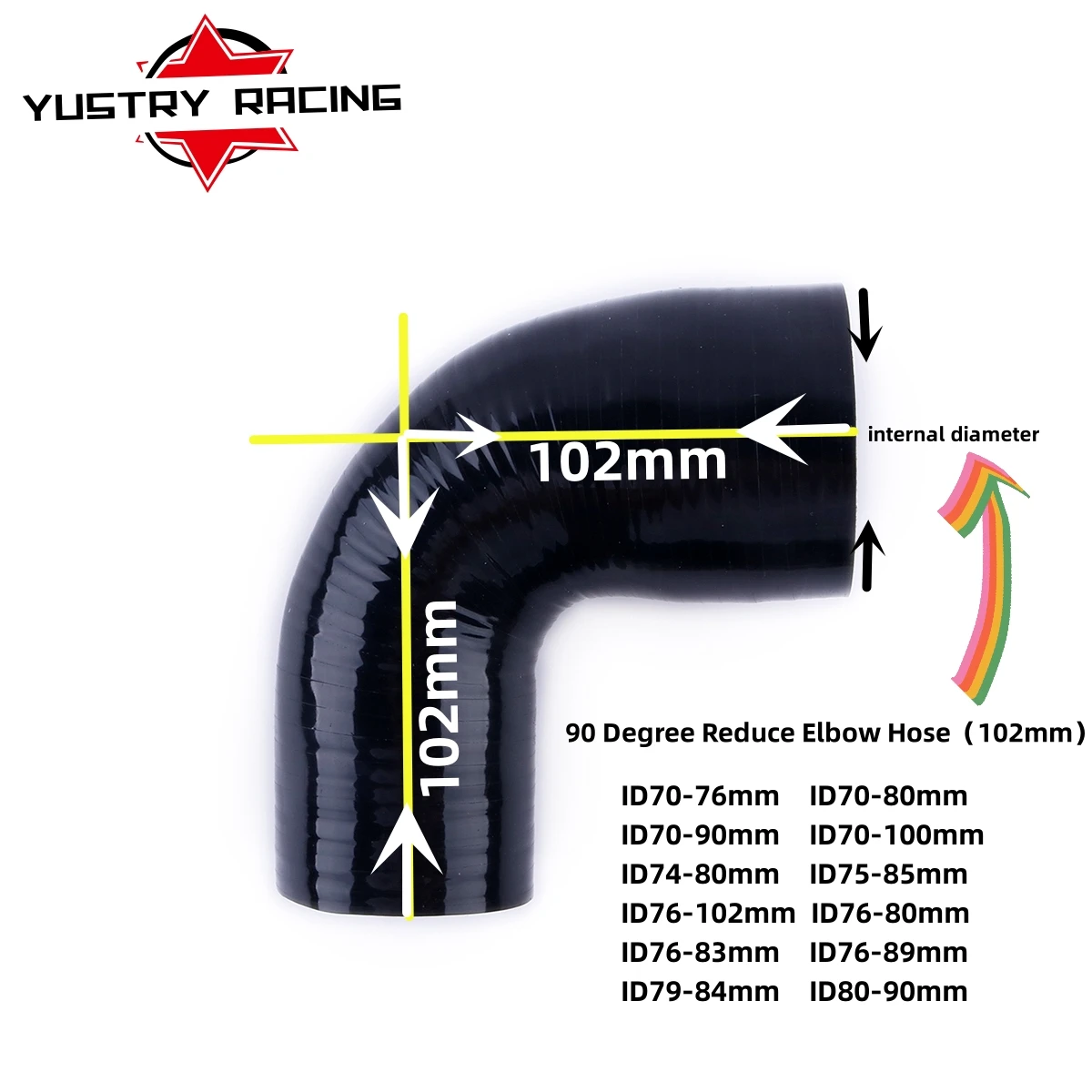 

Черная 3-слойная длина: 90 градусов, силиконовый шланг, интеркулер, соединитель, Редуктор турбо ID:70 74 75 76 79 80 83 84 85 89 90 100 102
