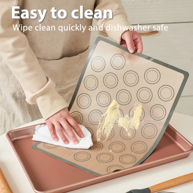 1PC Silicone Baking Mat for Oven, Reusable Non Stick Heat Resistant Bakeware Sheets Liner, Baking Tools for Cookie Macaron Bread 3
